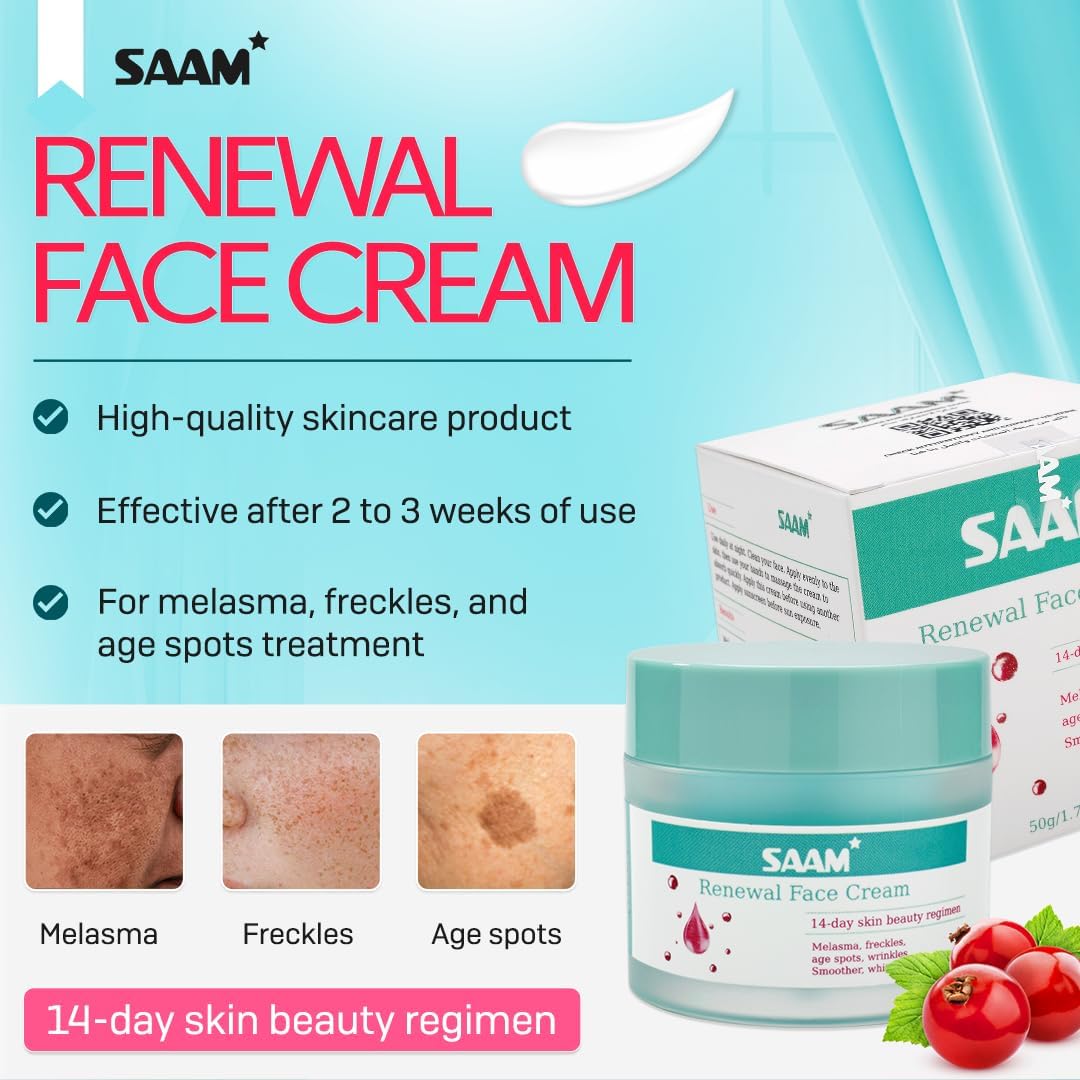 SAAM Renewal Face Cream Anti Aging Moisturizer For Radiant Skin