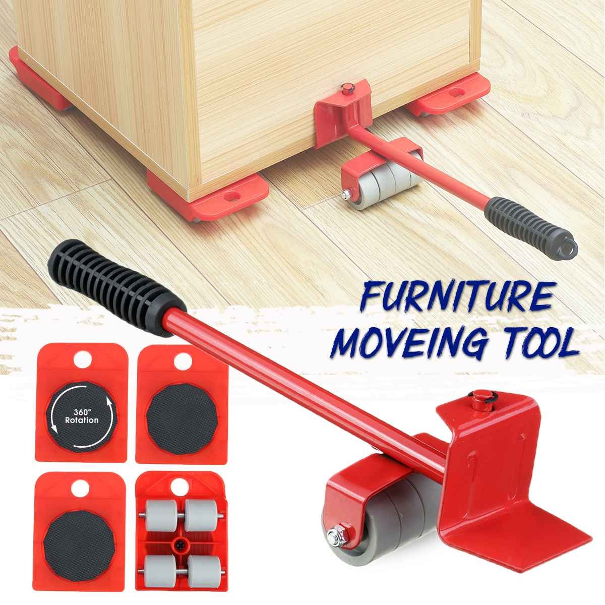 Move Mate  Easy Furniture Lifter & Roller Kit for Effortless Shifting