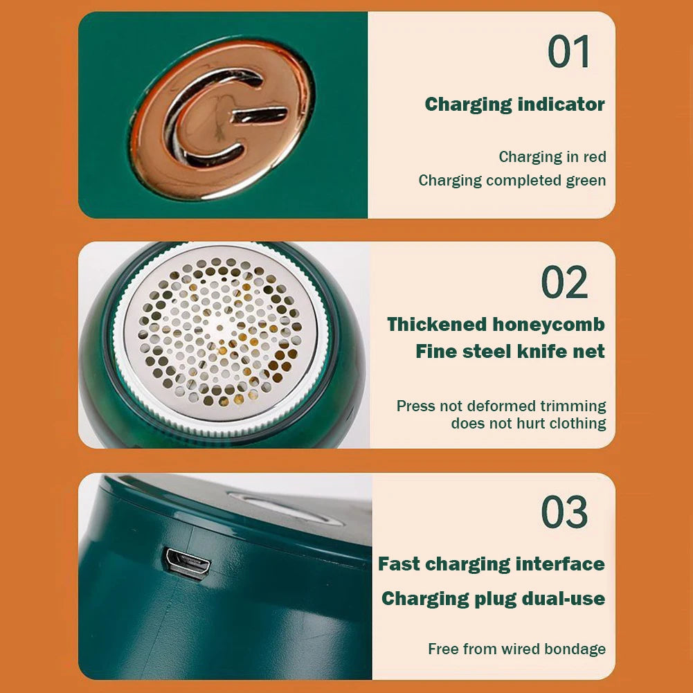 Fluff Away Pro Electric Lint Remover for Clothes & Fabrics